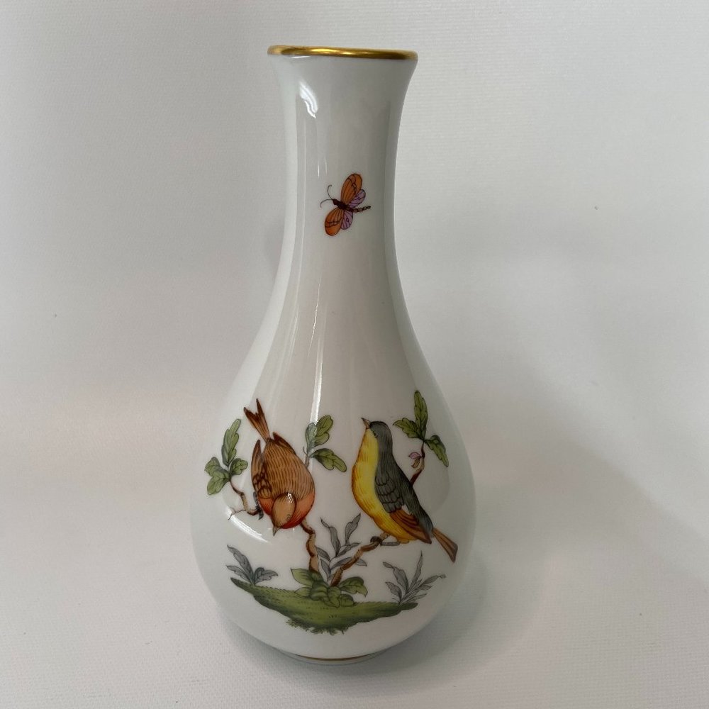 Herend Rothschild Bird Bud Vase 7052 RO 8